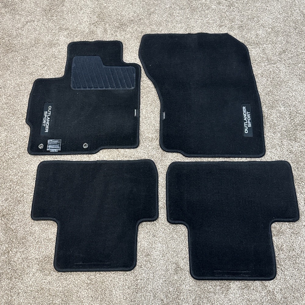 2021-2025 Mitsubishi Outlander Sport Carpet Floor Mat Set Black Genuine OEM U1